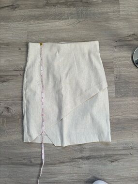Dynamite Xs Women's Cream Wrap-Front Skirt